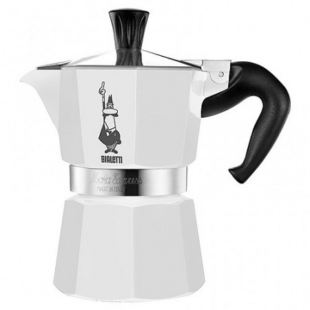 Bialetti MOKA EXPRESS, белая, на 3 чашки, Арт. 3742